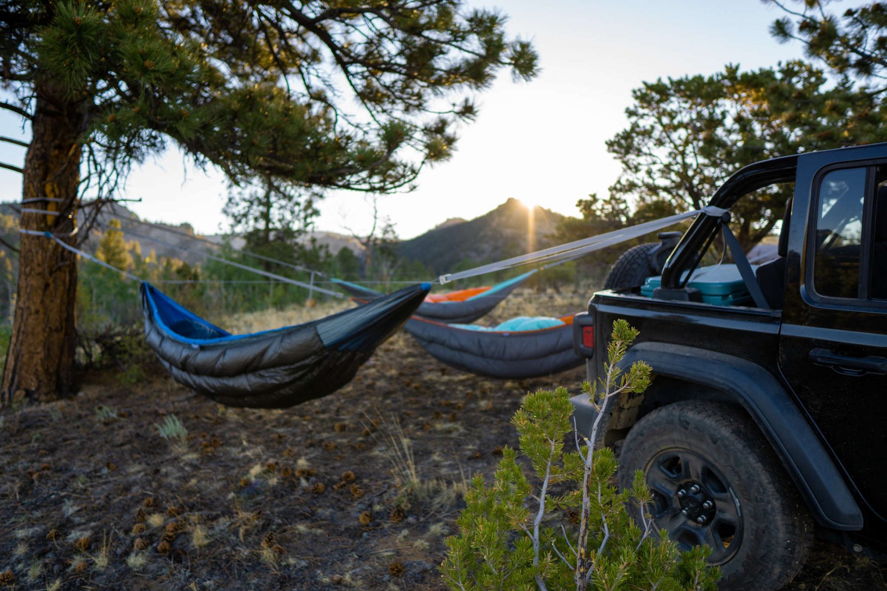 Jeep Hammock Camping near Buena Vista, Colorado